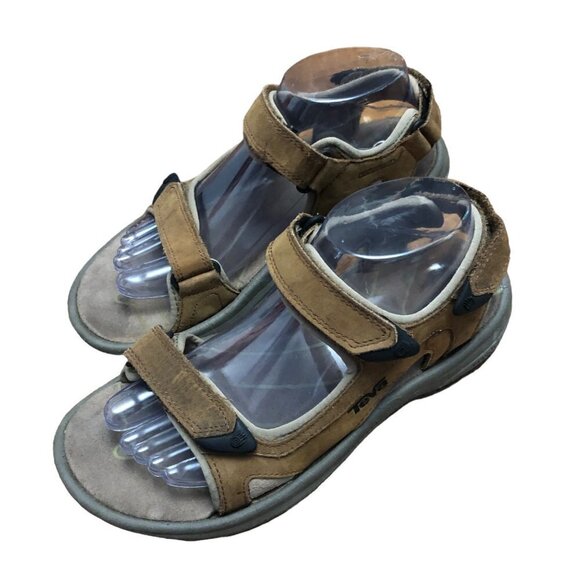 Teva Langdon Leather Sandals Shoes Men’s Size 7 Swtyle 1002263 - Picture 2 of 11